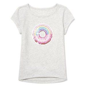 A size 10-12 junior girls doughnut sequence shirt